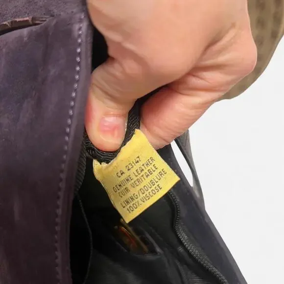 Vintage 90s Y2K Leather Baguette Bag Made in Italy - Picture 3 of 6